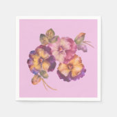 Bloempapier servetten Pansy (Set van 50) (Voorkant)