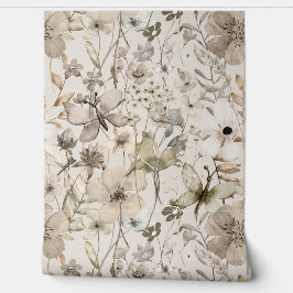 Bloemparadijs beige behangrollen behang