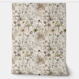 Bloemparadijs beige behangrollen - klein behang