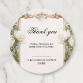 Bloemparels en Prosecco Vrijgezellenfeest Favoriet Bedankjes Labels (Voorkant)