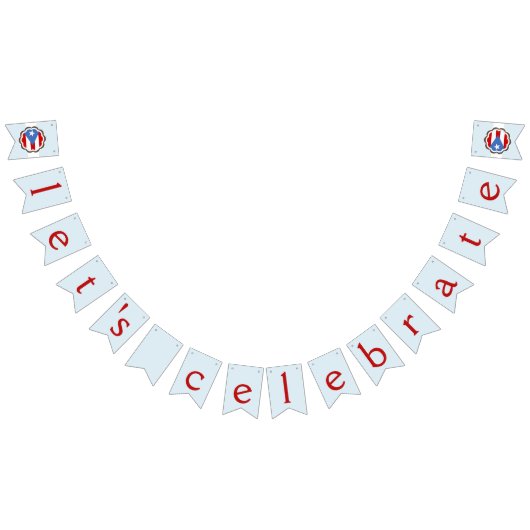 Bloempartij: Puerto Ricaanse vlag Vlaggetjes (Alle)