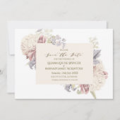 bloempastel Weddenschap Sla de datum op Save The Date (Voorkant)