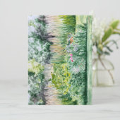 Bloempatch waterverf schilderij afdrukken kaart (Staand voorkant)