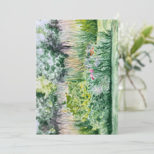 Bloempatch waterverf schilderij afdrukken kaart (Staand voorkant)