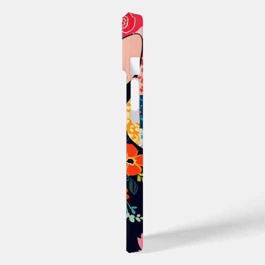 Bloempatchwork kat Case-Mate iPhone case (Achterkant / Links)