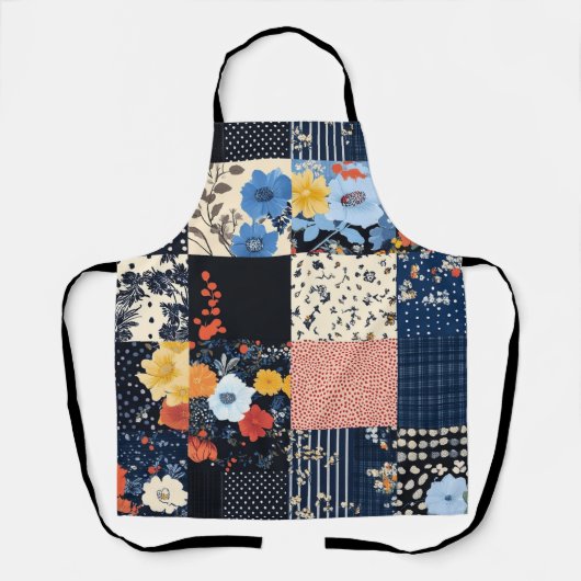  Bloempatchwork Patchwork Pattern (9) Schort (Voorkant)