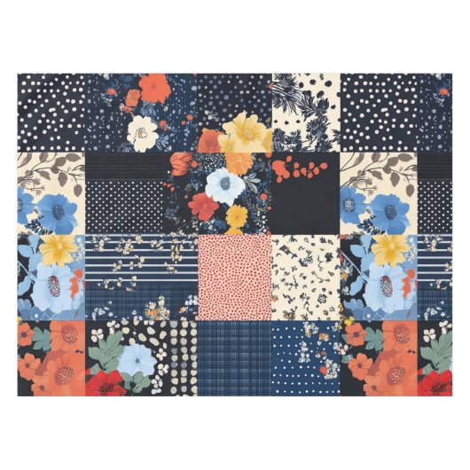  Bloempatchwork Patchwork Pattern (9) Tafelkleed (Voorkant (Horizontaal))