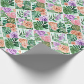 Bloempatchwork patroon 2D illustratie Cadeaupapier (Hoek)