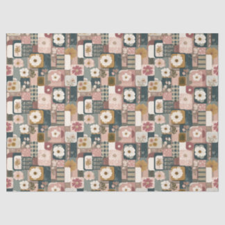 Bloempatchwork Patroon weefsel papier