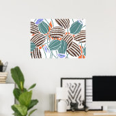bloempatronen A Poster (Thuiskantoor)