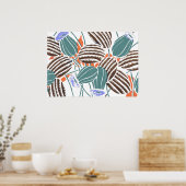 bloempatronen A Poster (Keuken)
