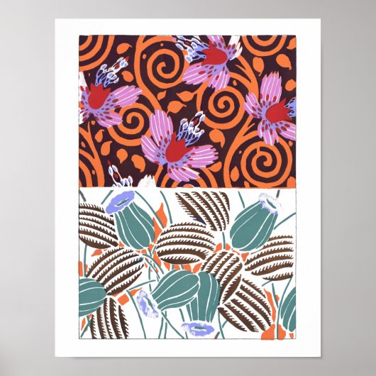  bloempatronen II Klein Poster (Voorkant)