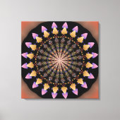 Bloempatronen mandala canvas afdruk (Voorkant)