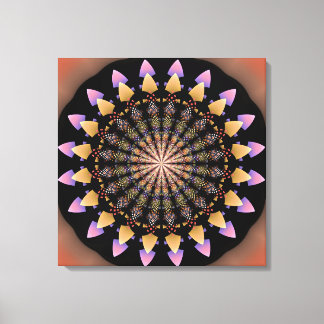 Bloempatronen mandala canvas afdruk