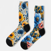 bloempatronen Oneven Mismatched Sokken (Links)