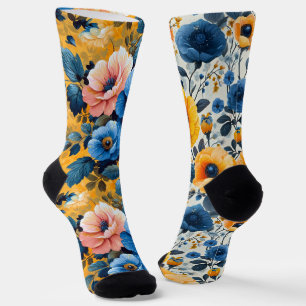  bloempatronen Oneven Mismatched Sokken