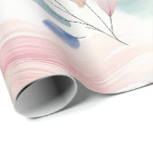  bloempatronen Pastel Waterverf Cadeaupapier (Rol Hoek)