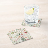 Bloempatronen roze pastel schattig kartonnen onderzetters (Insitu)