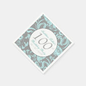 Bloempatroon 100ste Verjaardag Papier Servet (Hoek)