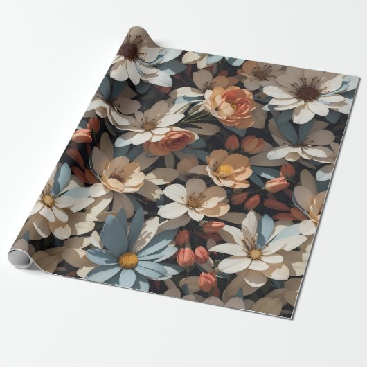 Bloempatroon 14 | Inpakpapier (Uitgerold)