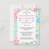 Bloempatroon - 3x5 Bruids Douche Uitnodiging (Voorkant)