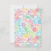 Bloempatroon - 3x5 Bruids Douche Uitnodiging (Achterkant)