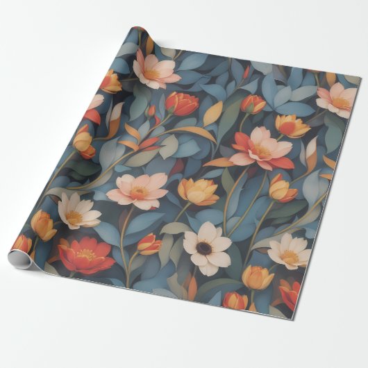 Bloempatroon 4 | Inpakpapier (Uitgerold)