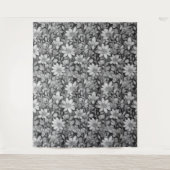 Bloempatroon 7 Mono tapijt Wandkleed (Voorkant)