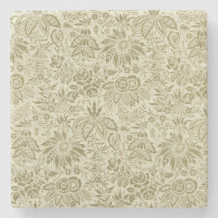 Bloempatroon Antiek Damask Paisley Stenen Onderzetter