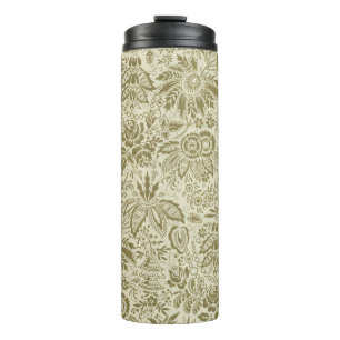 Bloempatroon Antiek Damask Paisley Thermosbeker