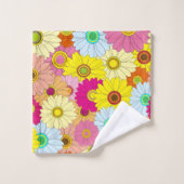 bloempatroon bad handdoek (Wasdoekje)