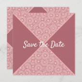 Bloempatroon Bewaar de datum Save The Date (Voorkant / Achterkant)