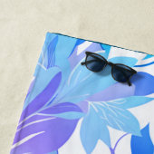 Bloempatroon, Blauw en Roze Strandlaken (In situ)