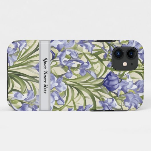 Bloempatroon Bluebell Bloemen Case-Mate iPhone Case (Achterkant (horizontaal))