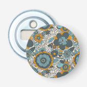  bloempatroon button flesopener (Voorkant)