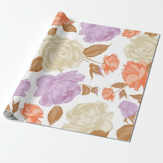 Bloempatroon Cadeaupapier (Uitgerold)