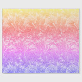  bloempatroon cadeaupapier (Vlak)