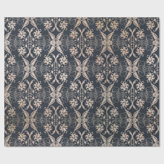  bloempatroon cadeaupapier (Vlak)