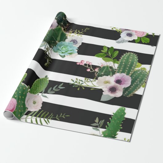 Bloempatroon Cadeaupapier (Uitgerold)