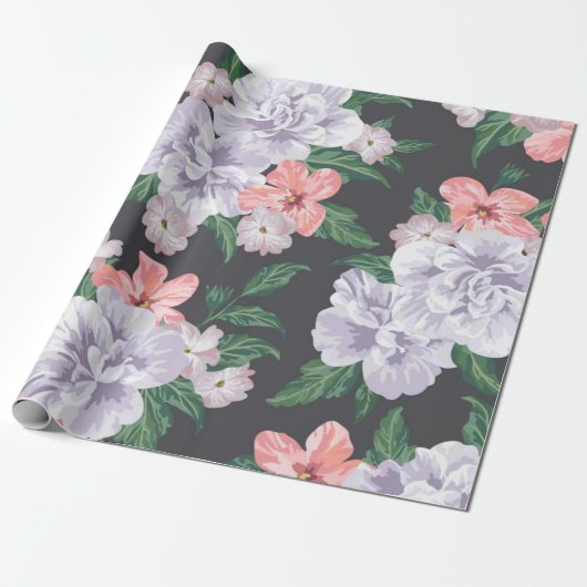 Bloempatroon Cadeaupapier (Uitgerold)