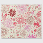 Bloempatroon Cadeaupapier (Vlak)