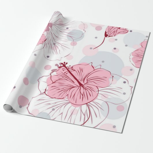 Bloempatroon Cadeaupapier (Uitgerold)