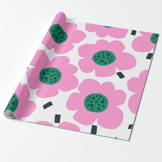 Bloempatroon Cadeaupapier (Uitgerold)