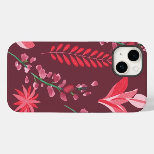 Bloempatroon. Case-Mate iPhone Case (Achterkant (horizontaal))