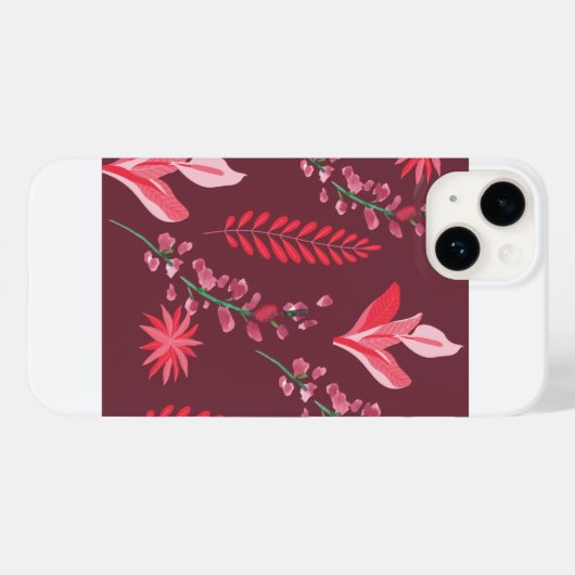 Bloempatroon. Case-Mate iPhone Case (Achterkant (horizontaal))