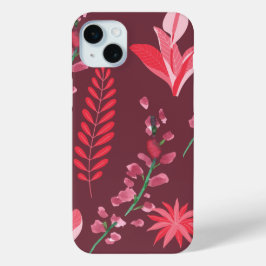 Bloempatroon. iPhone 15 Mini Hoesje