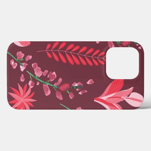 Bloempatroon. Case-Mate iPhone Case (Achterkant (horizontaal))