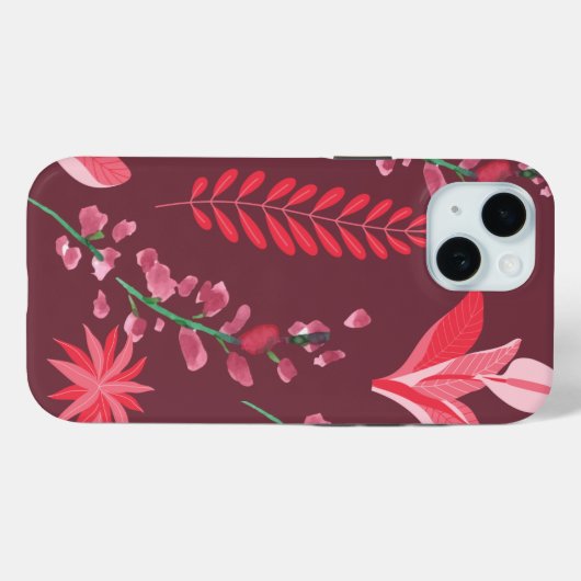 Bloempatroon. Case-Mate iPhone Case (Achterkant (horizontaal))