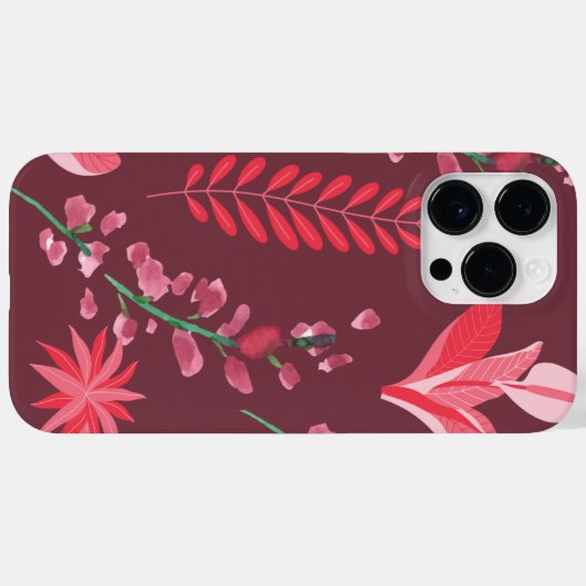 Bloempatroon. Case-Mate iPhone Case (Achterkant (horizontaal))
