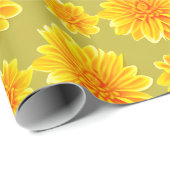 Bloempatroon Chrysanthemum bloemen Cadeaupapier (Rol Hoek)
